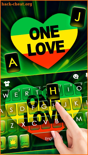 One Love Reggae Keyboard Theme screenshot