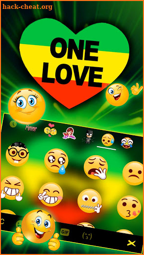 One Love Reggae Keyboard Theme screenshot
