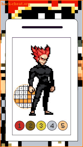 One Punch Man Pixel Art Games screenshot