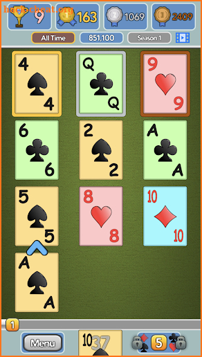 One Stack Solitaire screenshot