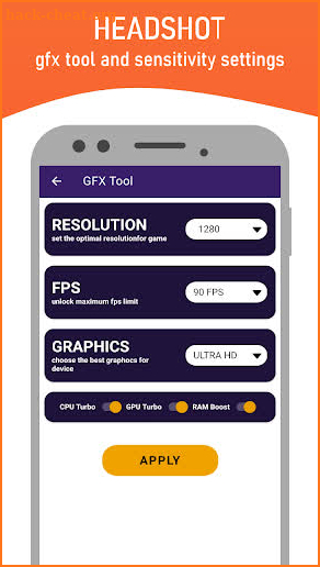 One Tap Headshot - GFX Tool & Headshot tool screenshot