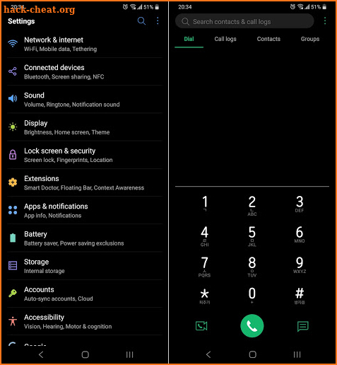 One UI Dark for LG V40 V35 G7 screenshot