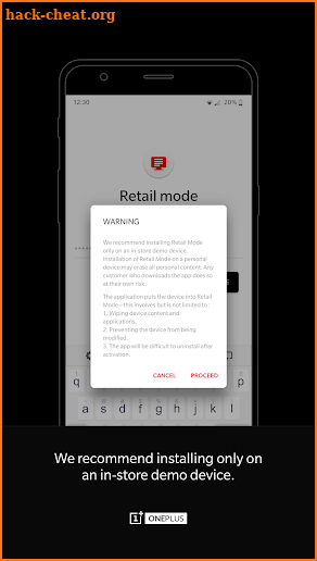OnePlus Retail Mode screenshot