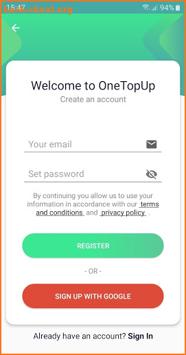 OneTopUp screenshot