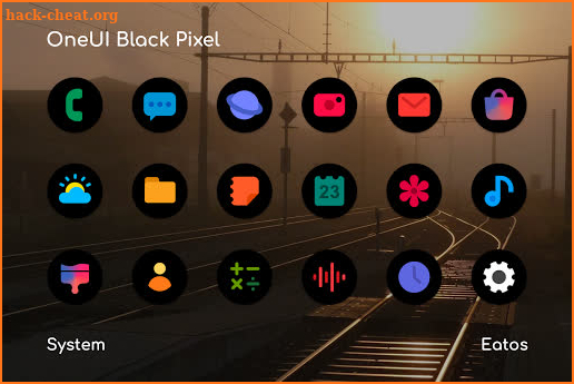 OneUI 2 Black - Round Icon Pack screenshot