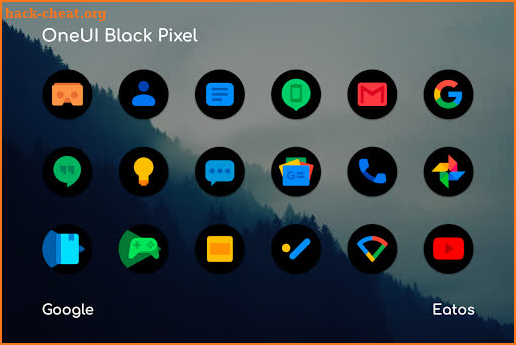 OneUI 2 Black - Round Icon Pack screenshot