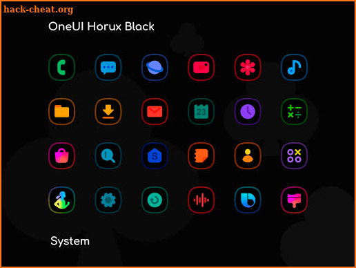 OneUI Horux Black - Icon Pack screenshot