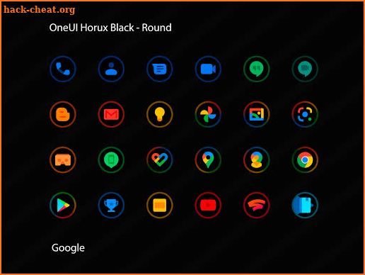 OneUI Horux Black - Round Icon Pack screenshot