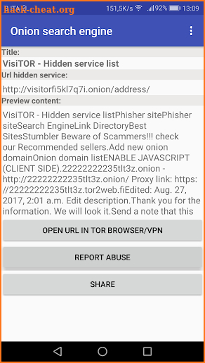 Onion Search Engine screenshot