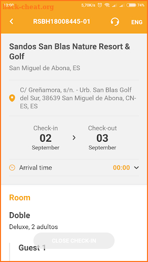 Online Check-in App - Sandos Hotels & Resorts screenshot