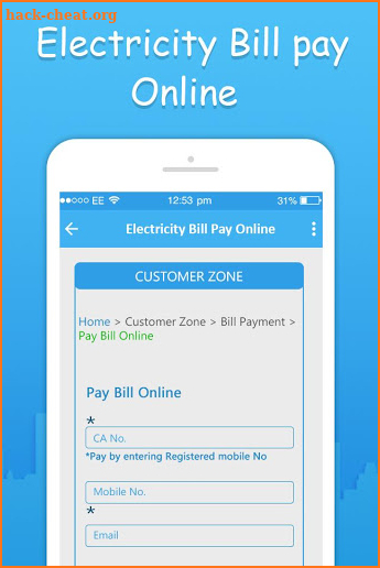 Online Electricity Bill Payment screenshot
