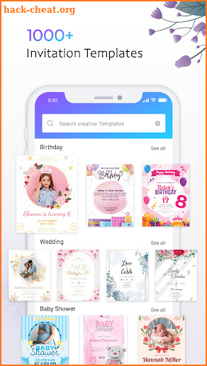 Online Invitation Card Maker screenshot