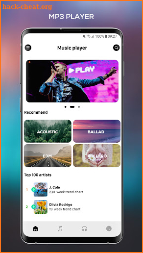 Online music player – Mp3 player screenshot