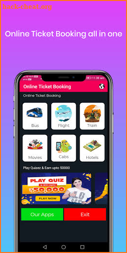 Online Ticket Booking screenshot