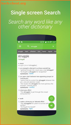 onTouch English Dictionary - offline screenshot