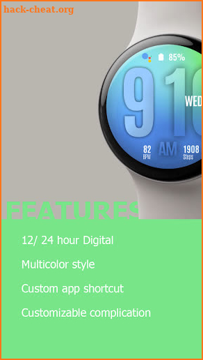 Oogly Colour Digital Watch screenshot