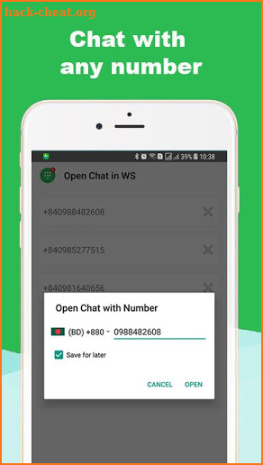 Open Chat in WS - Direct number chat for Whatsapp screenshot