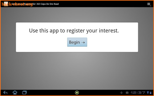 Open House Register screenshot