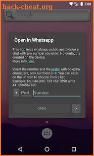 Open in Whatsapp screenshot