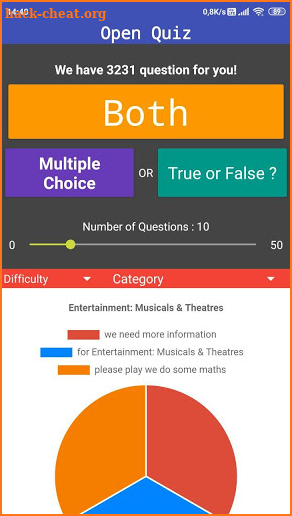 Open Quiz : Free Travia Game Multiple Choice & T/F screenshot