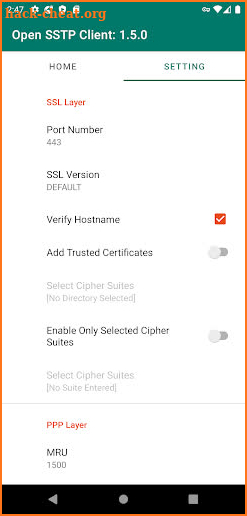 Open SSTP Client screenshot