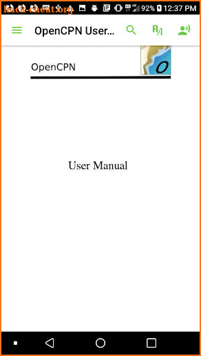OpenCPN User Manual screenshot