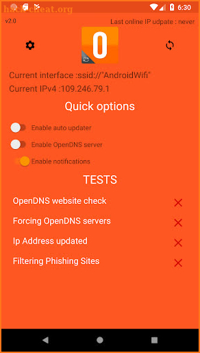 OpenDNS Updater screenshot