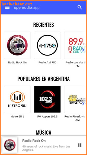 Openradio screenshot