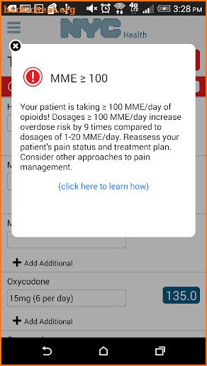 OpioidCalc screenshot