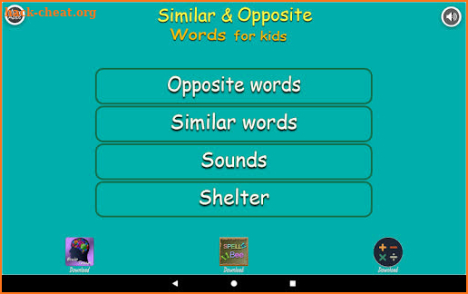 Opposite and Similar words for Kids screenshot