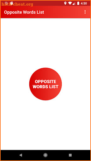 Opposite Words List screenshot