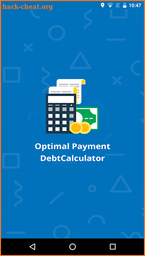 Optimal Payment Debt Calculator screenshot