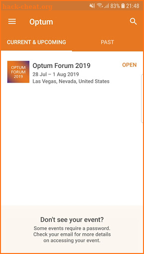 Optum Conferences screenshot