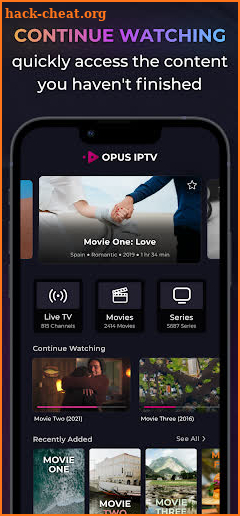 OPUS IPTV Player Watch Live TV screenshot