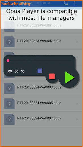 Opus Player - WhatsApp Audio Search and Organize screenshot