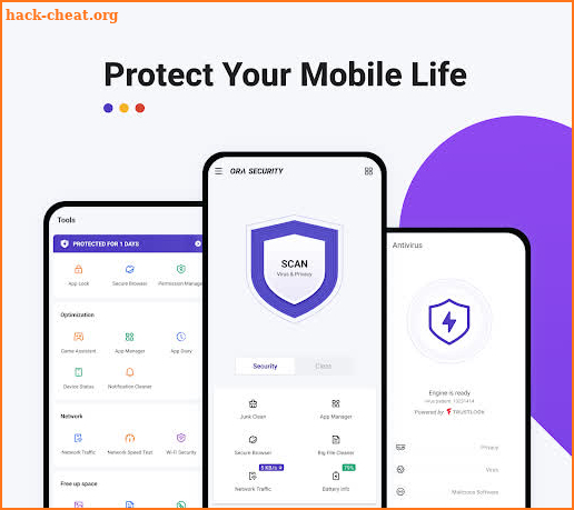 Ora Security: clean, antivirus screenshot