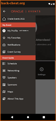 Oracle Events screenshot