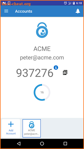 Oracle Mobile Authenticator screenshot