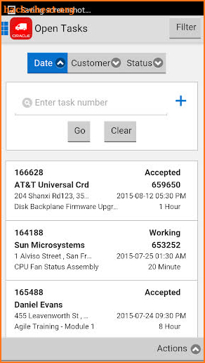 Oracle Mobile Field Service screenshot