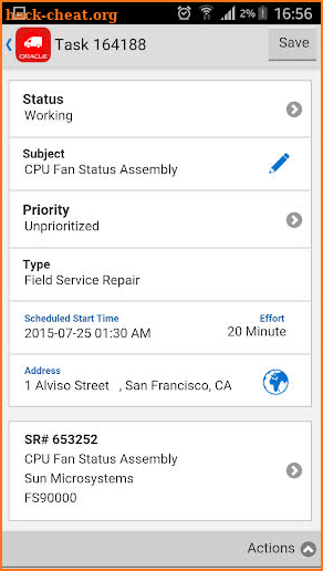 Oracle Mobile Field Service screenshot