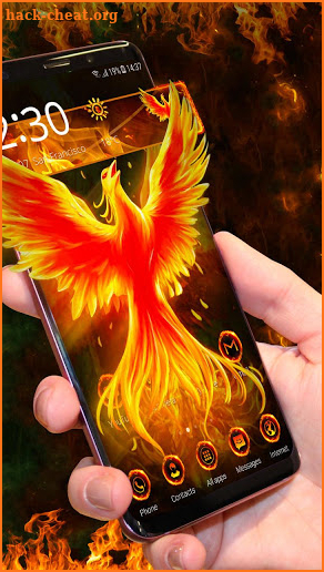 Orange Beauty Phoenix Fire Theme screenshot