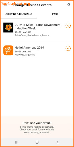 Orange Business Events screenshot
