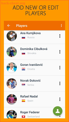 Orange Cup Tennis Score Keeper screenshot
