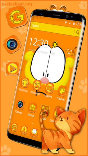Orange Dude Cat Theme screenshot
