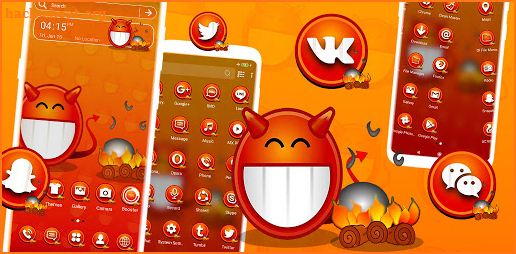 Orange Emoji Launcher Theme screenshot