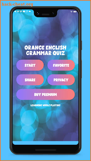 Orange English Grammar Quiz2 screenshot