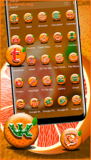 Orange Pixel Theme screenshot