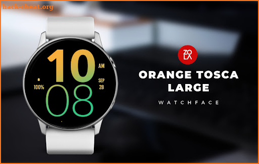 Orange Tosca Large Watch Face screenshot