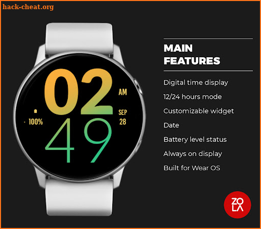 Orange Tosca Large Watch Face screenshot