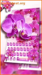 Orchid Flower Keyboard Theme screenshot